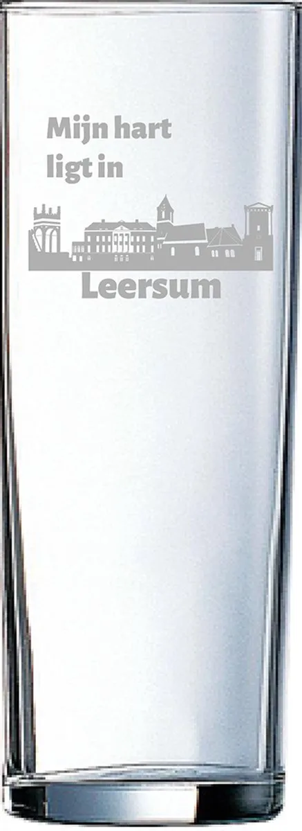 Gegraveerde longdrinkglas 31cl de Arcoroc en Leersum – photo produit