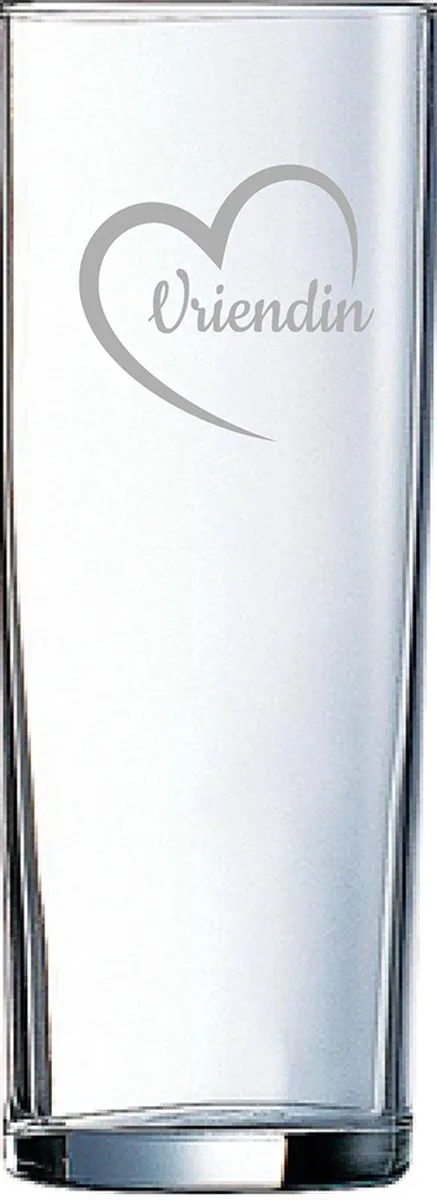 Gegraveerde longdrinkglas 31cl by Arcoroc in Vriendin met hartje – product photo