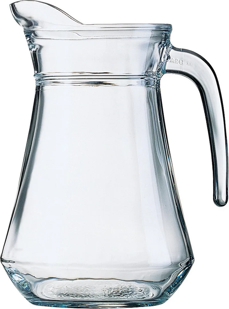 Glazen schenkkan/karaf - 1 liter/1000 ml - Sapkannen/waterkannen/schenkkannen van Arcoroc in Transparant – productfoto