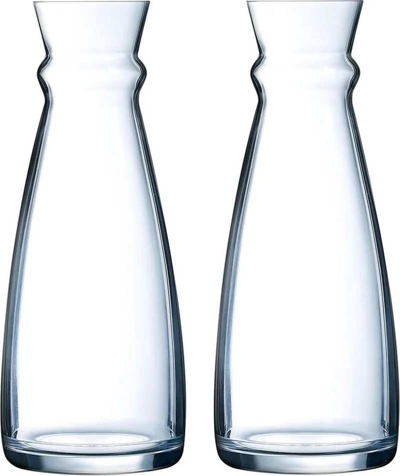 Glazen schenkkan/karaf - 2x stuks - 1 liter - Sapkannen/waterkannen/schenkkannen von Arcoroc in Transparent – Produktfoto