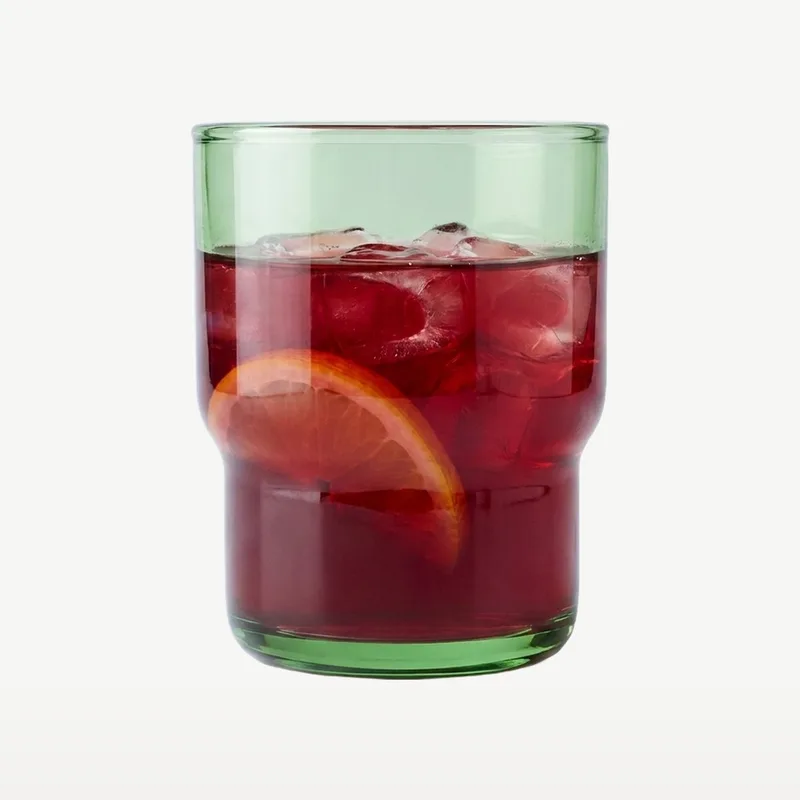 Log Tumblers 16 cl / 160 ml | Set van 6 Stuks | Drinkglazen voor Water, Sap en Frisdrank | Glas | Vaatwasserbestendig by Arcoroc in Green – product photo