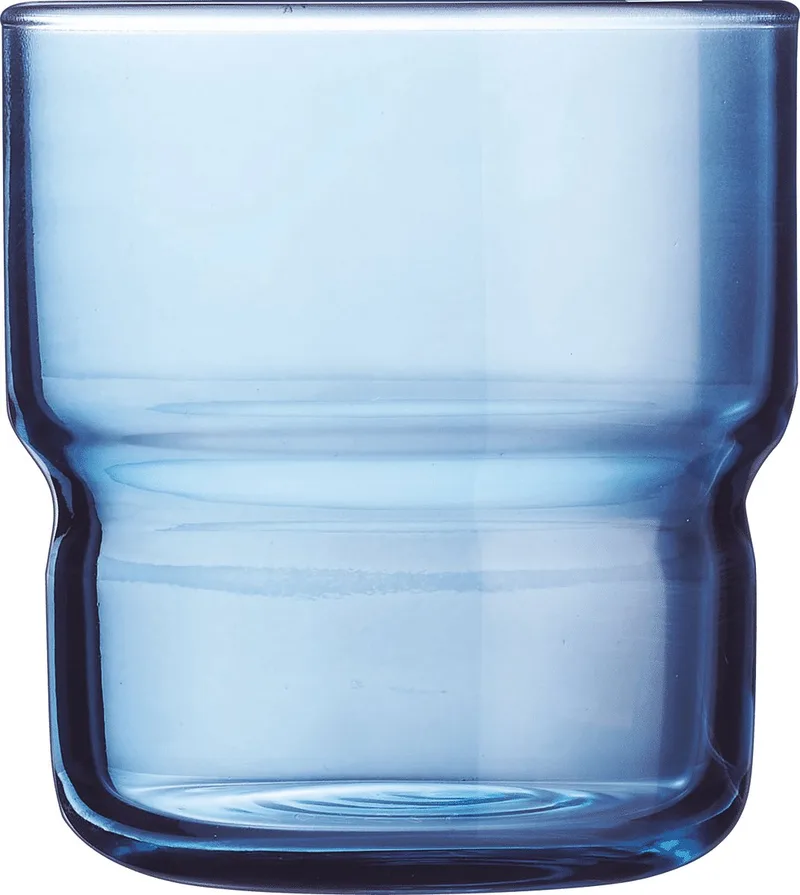 Log Tumblers 22 cl / 220 ml | Set van 6 Stuks | Drinkglazen voor Water, Sap en Frisdrank | Glas | Vaatwasserbestendig by Arcoroc in Blue – product photo