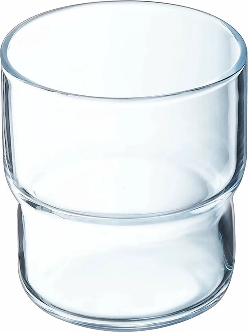 Log Tumblers 22 cl / 220 ml | Set van 6 Stuks | Drinkglazen voor Water, Sap en Frisdrank | Glas | Vaatwasserbestendig | Voor Thuis en Horeca by Arcoroc in Transparent – product photo