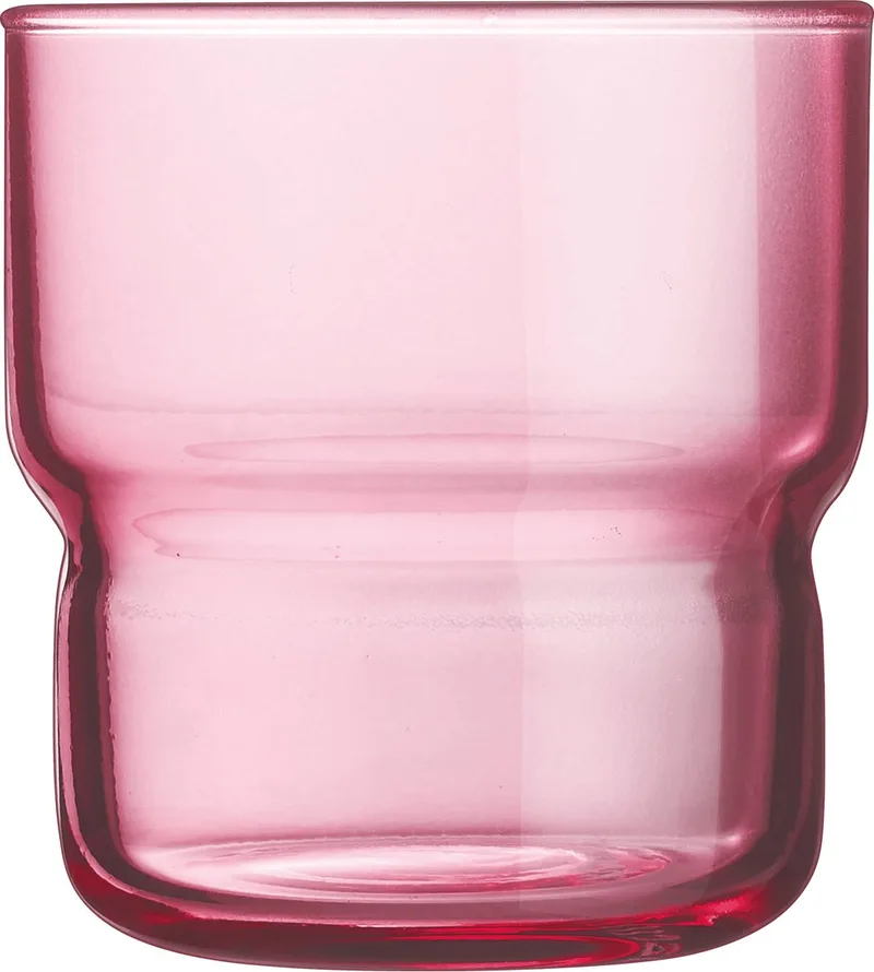 Log Tumblers 22 cl / 220 ml | Set van 6 Stuks | Drinkglazen voor Water, Sap en Frisdrank | Glas | Vaatwasserbestendig by Arcoroc in Red – product photo