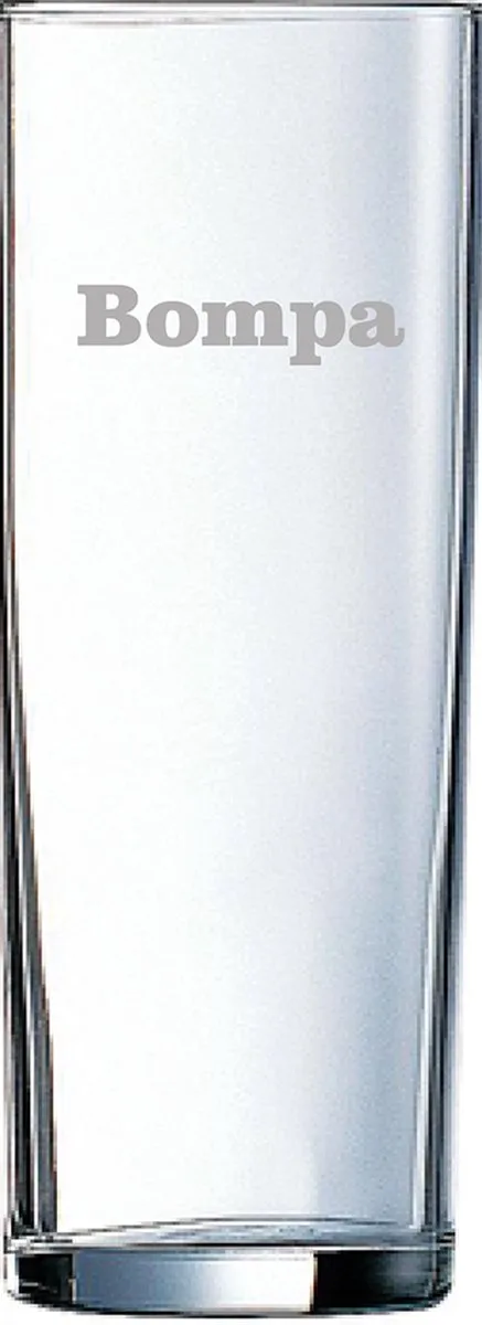 Longdrinkglas gegraveerd - 31cl de Arcoroc en Bompa – photo produit