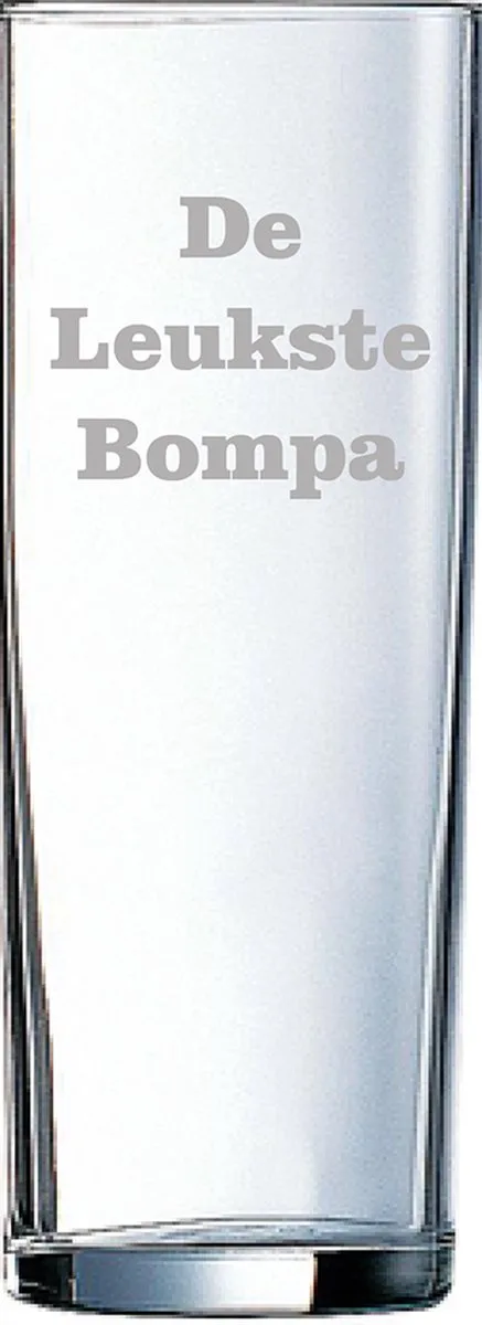 Longdrinkglas gegraveerd - 31cl - De de Arcoroc en Leukste Bompa – photo produit