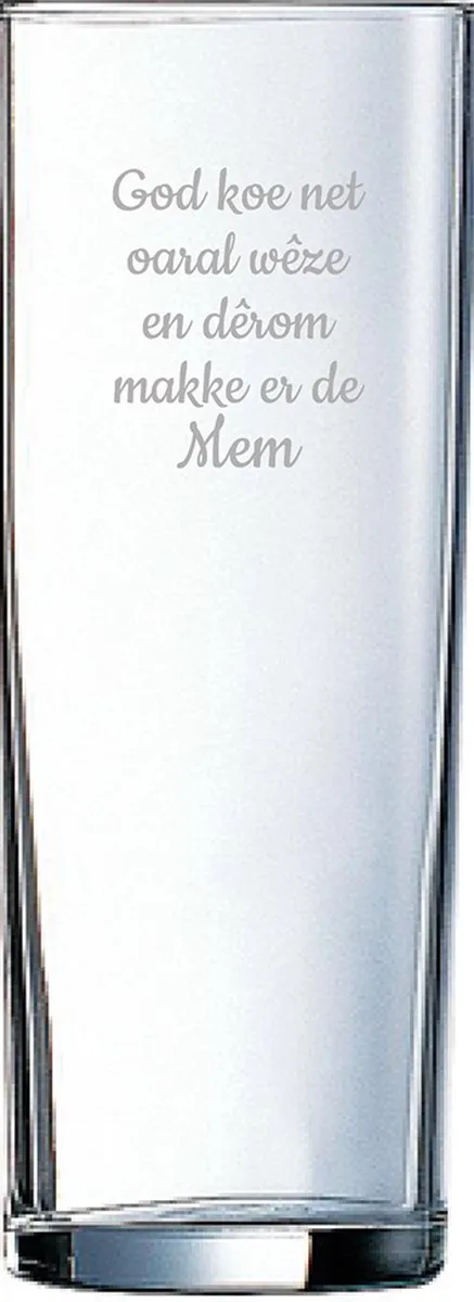 Longdrinkglas gegraveerd - 31cl by Arcoroc in God koe net oaral wêze en dêrom makke er de Mem – product photo