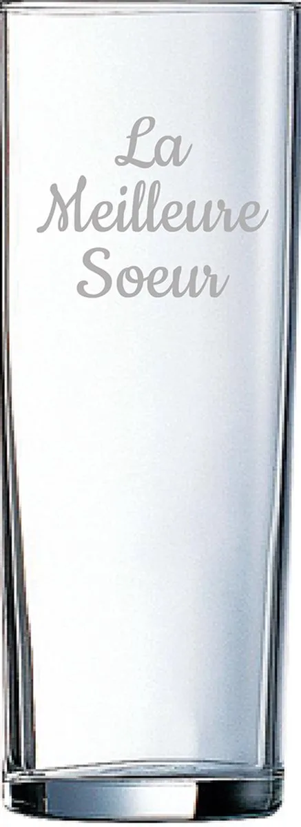 Longdrinkglas gegraveerd - 31cl by Arcoroc in La Meilleure Soeur – product photo
