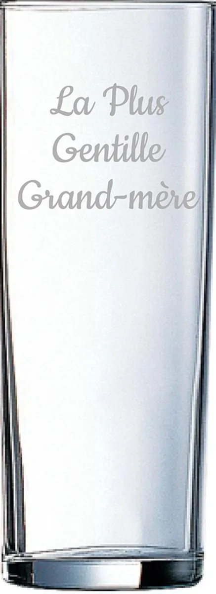 Longdrinkglas gegraveerd - 31cl by Arcoroc in La Plus Gentille Grand-mère – product photo