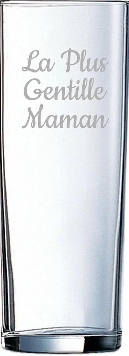 Longdrinkglas gegraveerd - 31cl de Arcoroc en La Plus Gentille Maman – photo produit