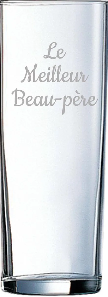 Longdrinkglas gegraveerd - 31cl de Arcoroc en Le Meilleur Beau-père – photo produit