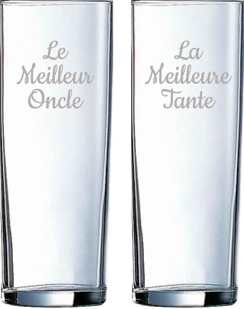 Longdrinkglas gegraveerd - 31cl - Le Meilleur Oncle & La Meilleure Tante de Arcoroc en Le Meilleur Oncle & La Meilleure Tante – photo produit