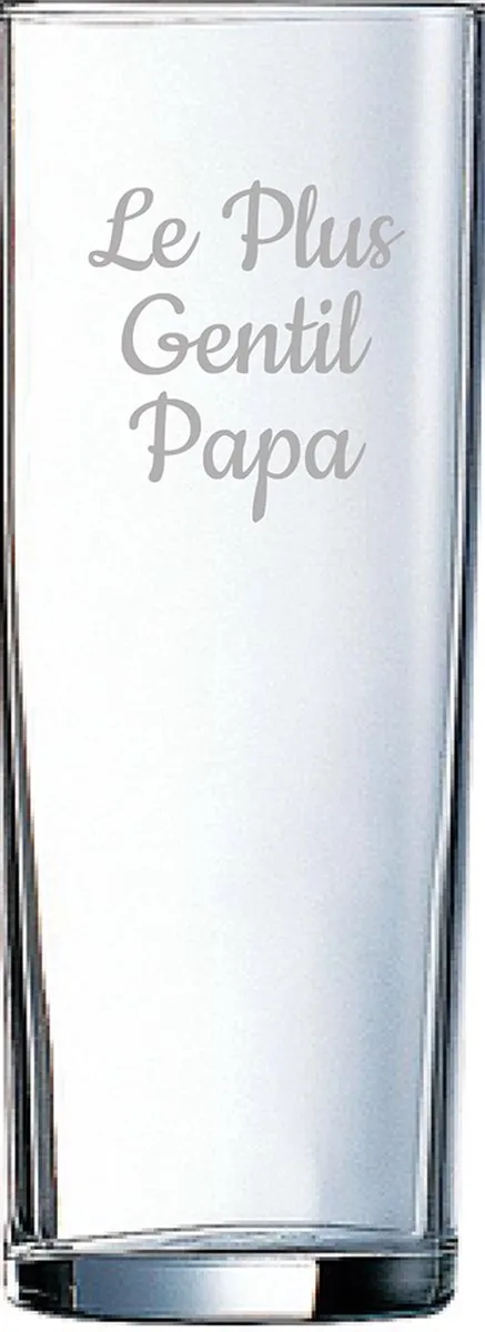 Longdrinkglas gegraveerd - 31cl by Arcoroc in Le Plus Gentil Papa – product photo