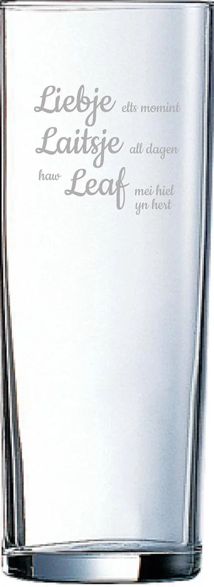 Longdrinkglas gegraveerd - 31cl by Arcoroc in Liebje Laitsje Leaf – product photo