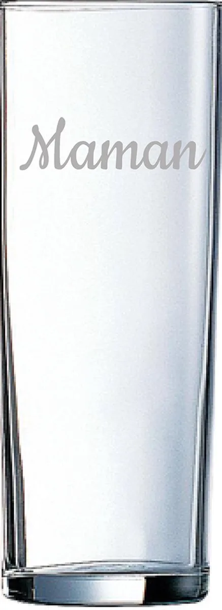 Longdrinkglas gegraveerd - 31cl de Arcoroc en Maman – photo produit
