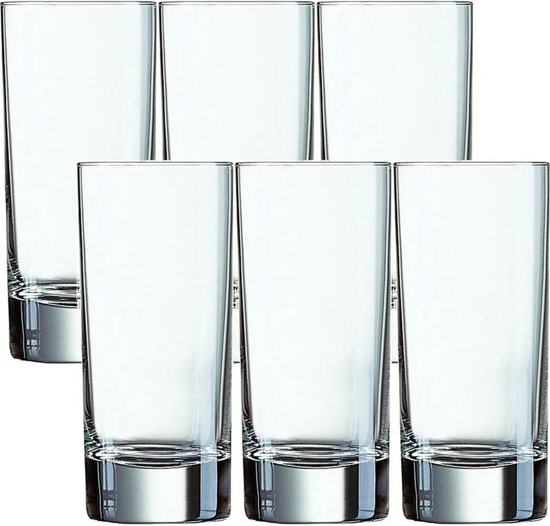 Longdrinkglazen - 18x stuks - glas - 220 ml - waterglazen - drinkglazen de Arcoroc en Transparent – photo produit