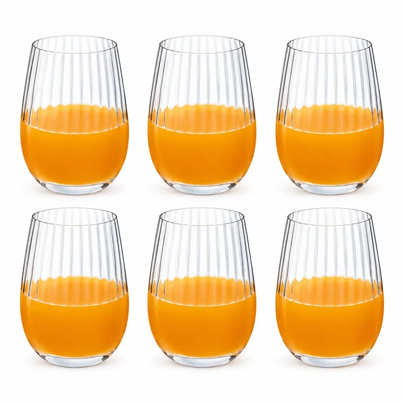 Outline Longdrinkglazen – 37 cl – Set van 6 – Ø8,1 x H11,5 cm – Voor Water, Frisdrank & Cocktails by Arcoroc in Transparent – product photo