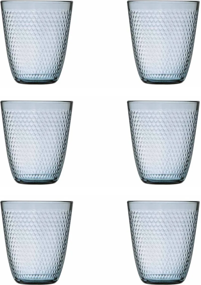 PAMPILLE COLORS - TUMBLER BLUE - 30CL - SET6 - D8,6XH9,7CM van Arcoroc in Blauw – productfoto