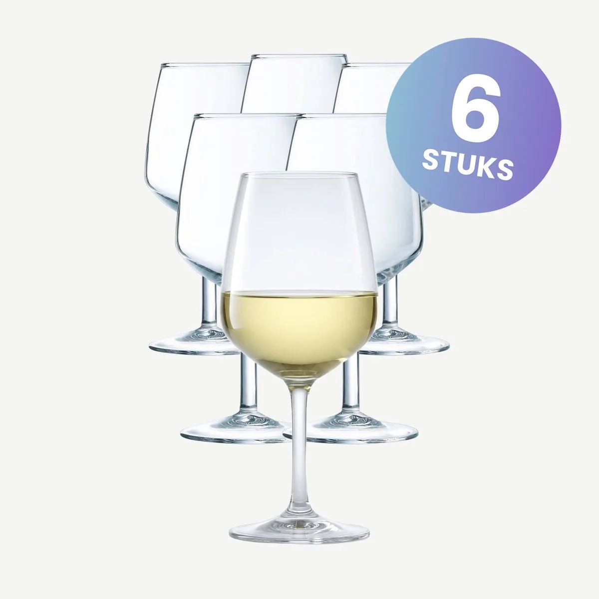 Silhouette Wijnglazen 19 cl / 190 ml | Set van 6 Stuks | Geschikt voor Witte Wijn | Glas | Vaatwasserbestendig | Voor Thuis en Horeca by Arcoroc in Transparent – product photo