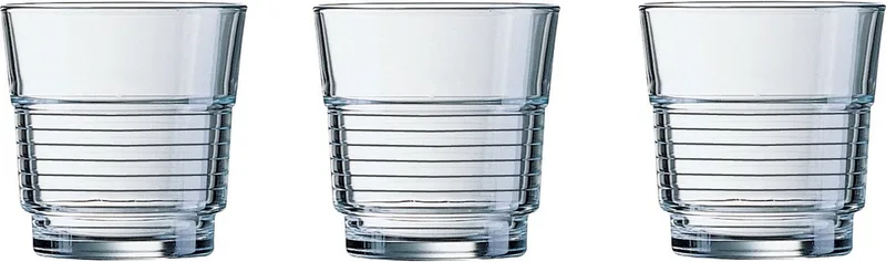 Waterglazen/drinkglazen - 18x - 200 ml - glas - glazen - stapelbaar - drinkglas/waterglas/sapglas by Arcoroc in Transparent – product photo
