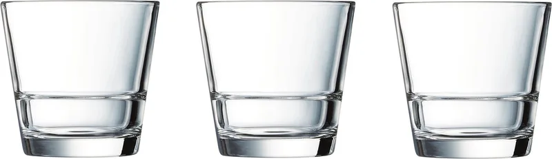 Waterglazen/Drinkglazen - 18x stuks - tumblers - 210 ml - stapelbaar by Arcoroc in Transparent – product photo
