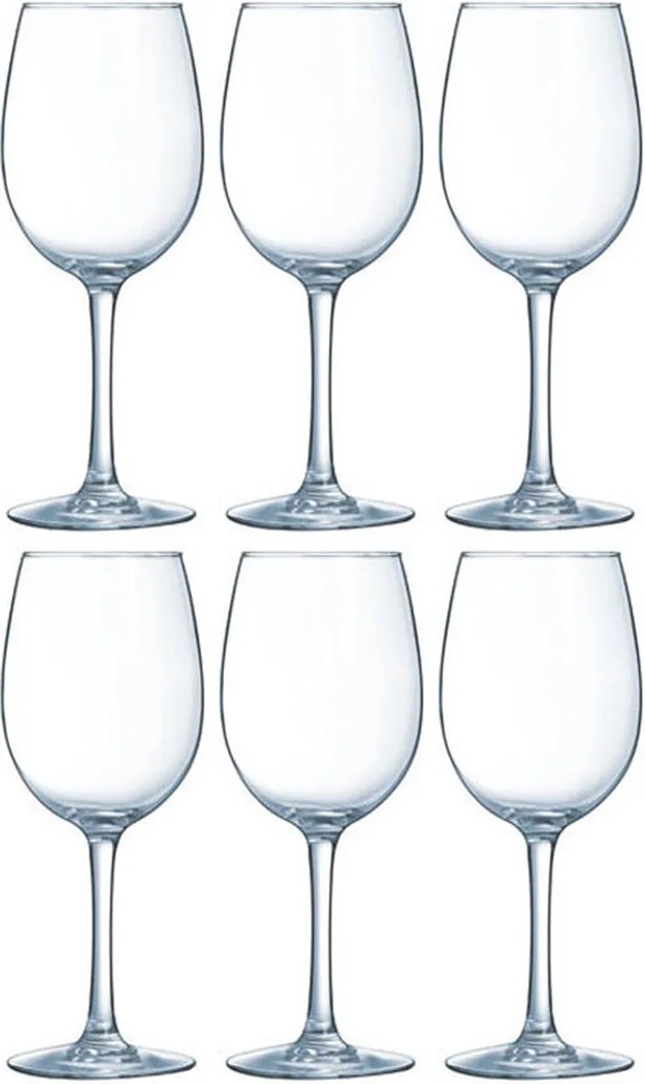Wijnglazen Vina Vap - 6x stuks - rode wijn - glas - 260 ml - Wijn glazen de Arcoroc en Transparent – photo produit