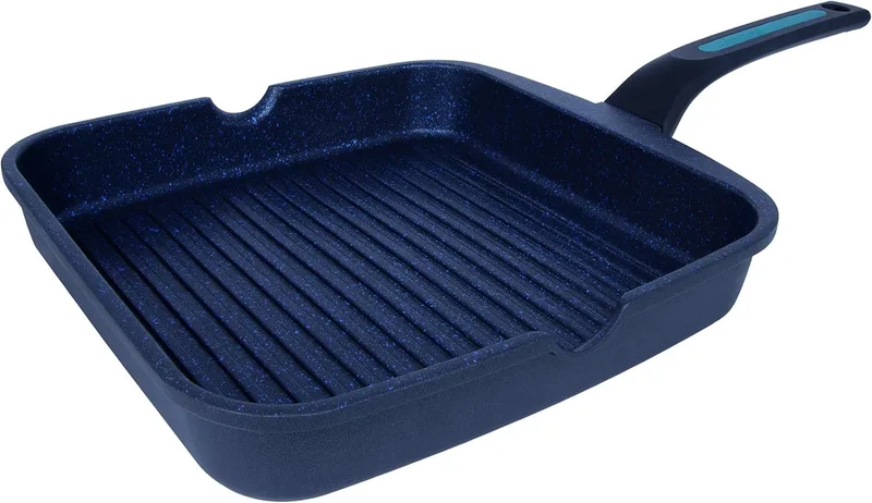 Thera Grillpan 28x28cm - Anti-aanbak, Aluminiumgiet, Inductie van Arcos in Black and Blue – productfoto