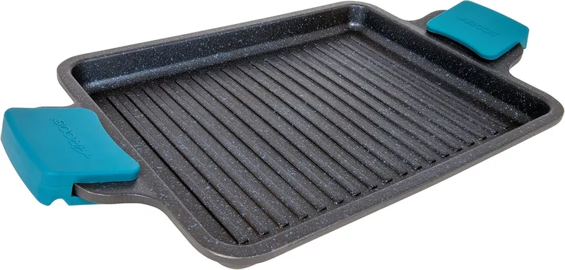 Thera Grillpan 34x26 cm - Anti-aanbak, Geschikt voor Alle Fornuizen de Arcos en Zwart en Blauw – photo produit