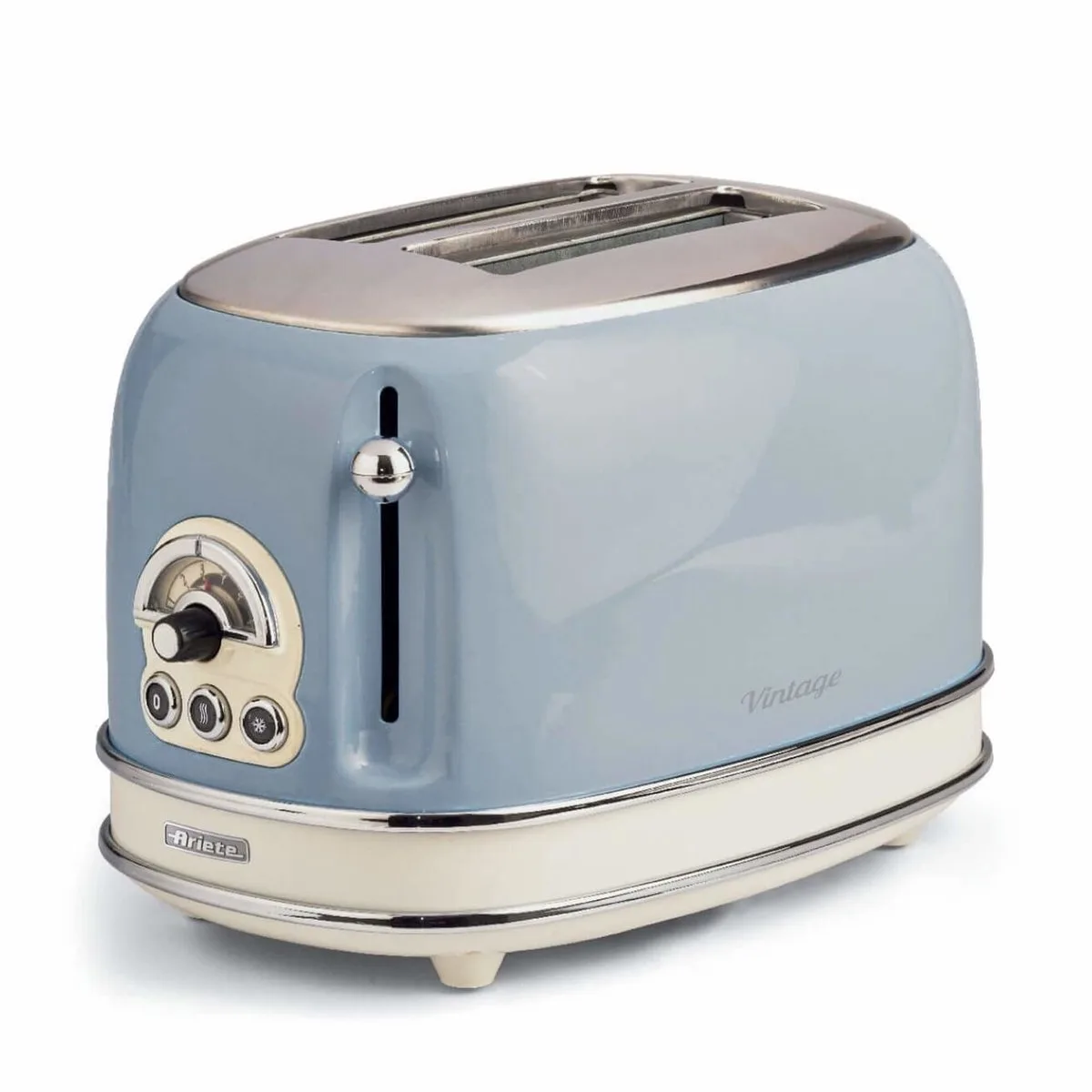 Ariete 0155/05 - Vintage broodrooster - 2 sneden - met tosti-klemmen - 810 Watt van Ariete in Blauw – productfoto
