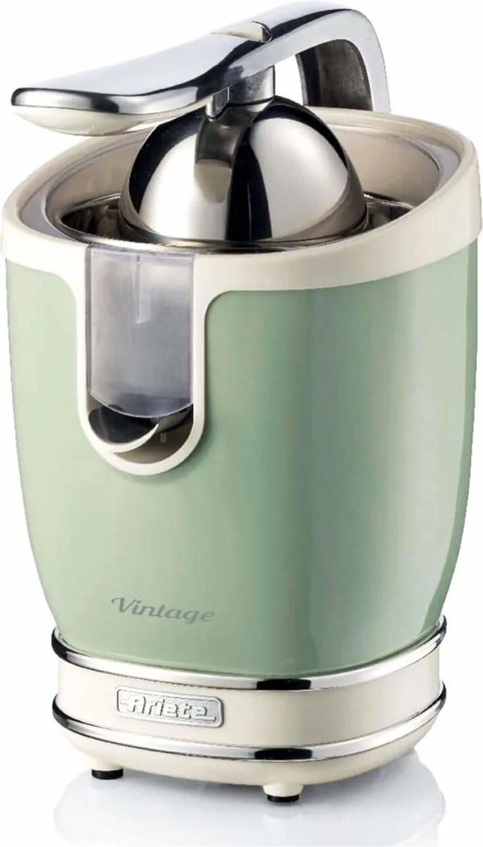 Ariete 0413/04 - Vintage elektrische citruspers - 85 Watt - 2 perskegels - 600 ml inhoud van Ariete in Groen – productfoto
