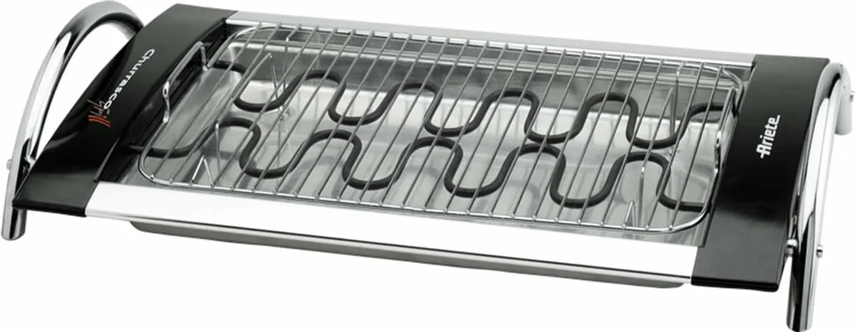 Ariete 0732/20 - Churrasco Grill - elektrische barbecue - - Tafel BBQ - Grillrooster 45 x 27 cm - bereik tot 250°c van Ariete in Roestvrijstaal – productfoto