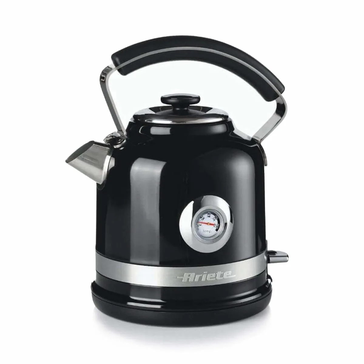 Ariete 2854/02 Moderna Waterkoker - 1.7 Liter inhoud - 2000 Watt - Watertemperatuur thermometer de Ariete en Noir – photo produit