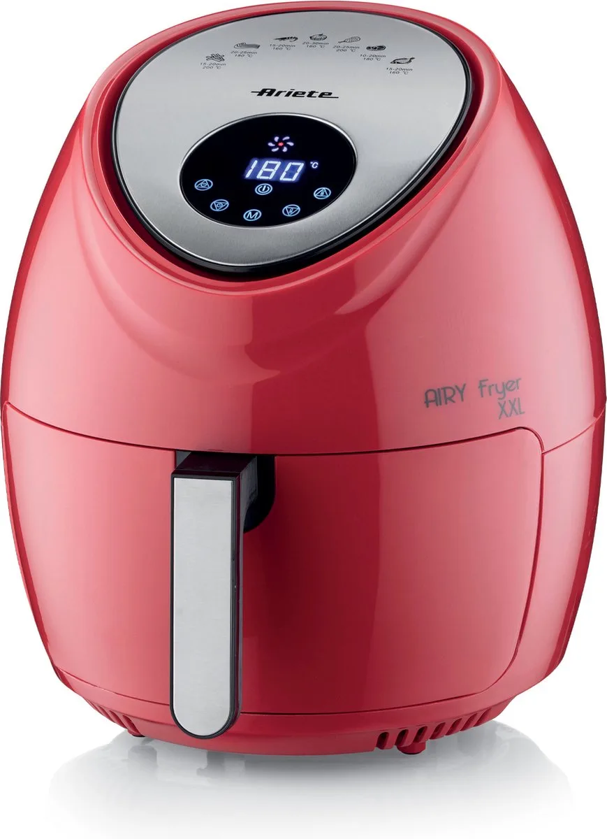ARIETE 4618/01 Air Fryer XXL Heteluchtfriteuse - 1800W - 5,5 liter - Digital Touchscreen - 7 Automatische Programma's van Ariete in Rood – productfoto