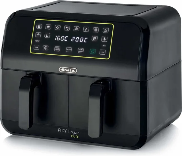Ariete 4623 - Dubbele Airfryer XXL - Twee Kookvakken - 8 Liter - 1700 Watt - Dual Zone Technologie - 8 automatische programma's