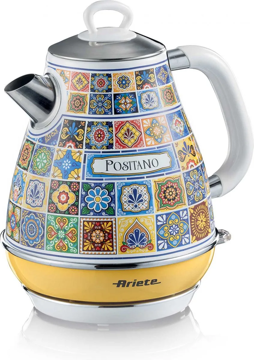 Positano 2869/0P - Italiaans design waterkoker - 2000 Watt - 1. 7 liter inhoud - draadloos van Ariete in Blauw – productfoto