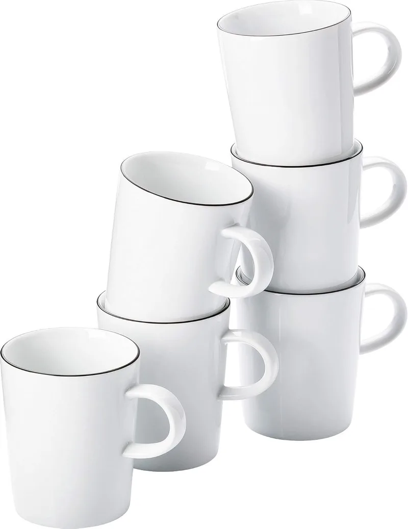 Set van 6 Mokken met Oor - 0.28L - Vaatwasser & Magnetronbestendig de Arzberg en Noir – photo produit