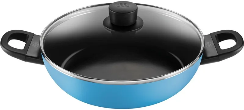 Caprera Diepe Koekenpan met Deksel 28cm Kera Gloss by Ballarini in Blue – product photo