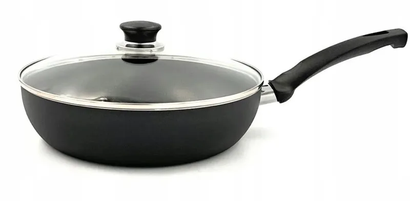 Lipari Koekenpan met Deksel - Ø 28 cm - Inductie Geschikt by Ballarini in Black – product photo
