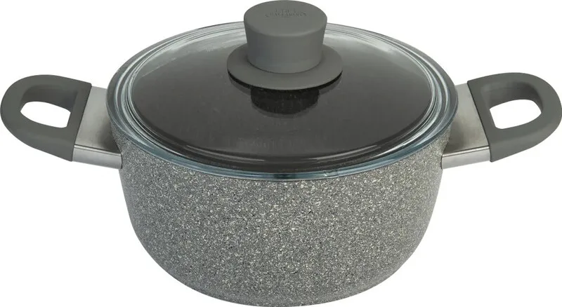 Murano Kochtopf mit Glassdeckel Aluminium 24 cm by Ballarini – product photo