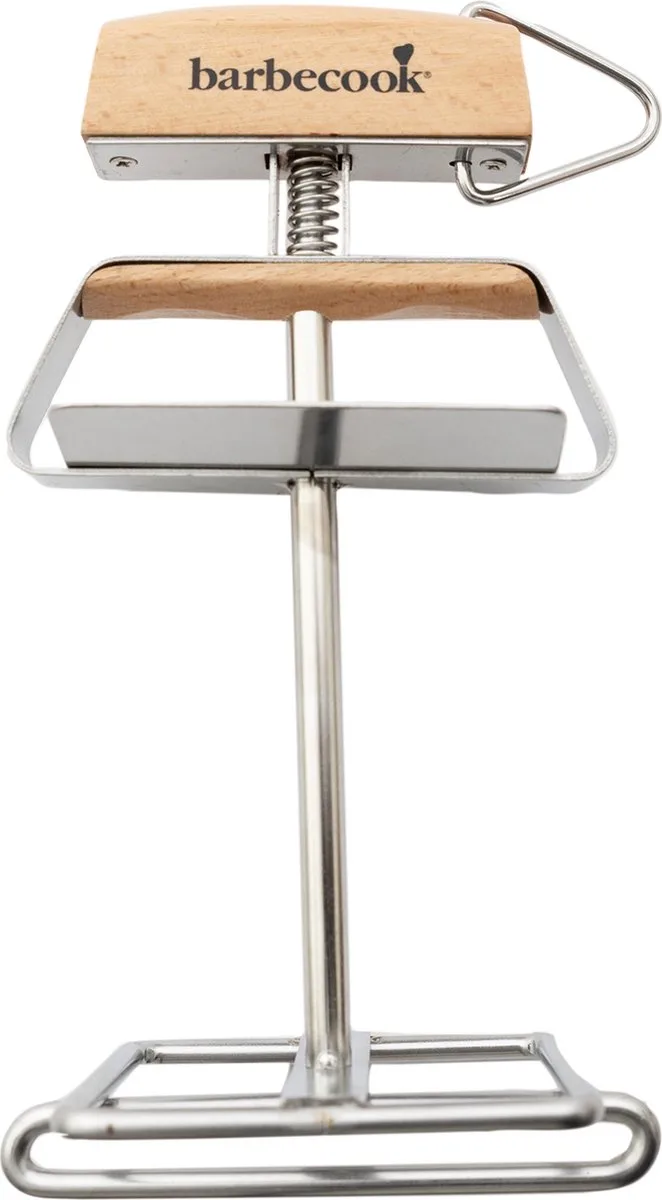 Grill Rooster Lifter - Grid Lifter - Geschikt voor het optillen van hete of vette BBQ roosters - RVS de Barbecook en Houtkleur – photo produit