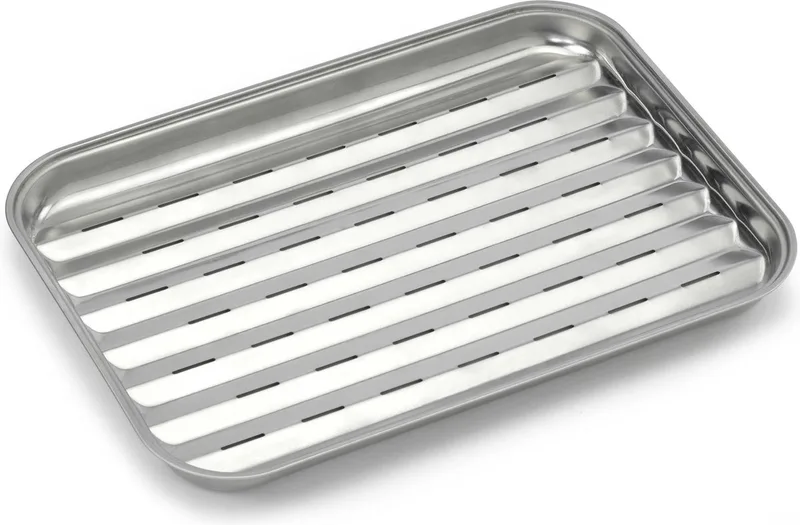 Herbruikbare Grillpan - Barbecuepan-Grillpan-BBQ Schaal - RVS 34.5x24cm by Barbecook in Grey – product photo