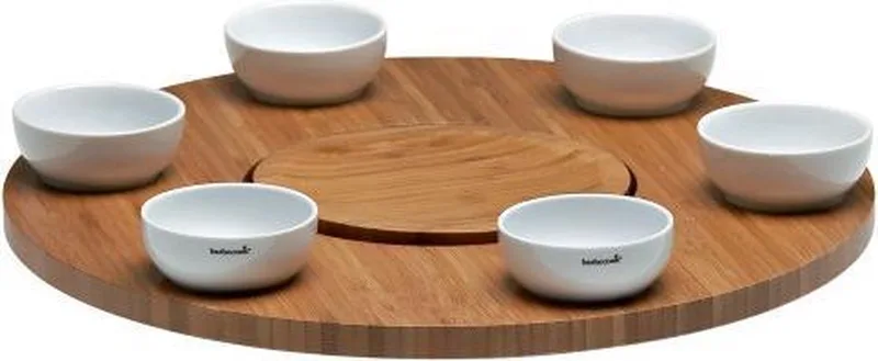 Joya Draaitafel - met 6 kommetjes by Barbecook in Brown – product photo