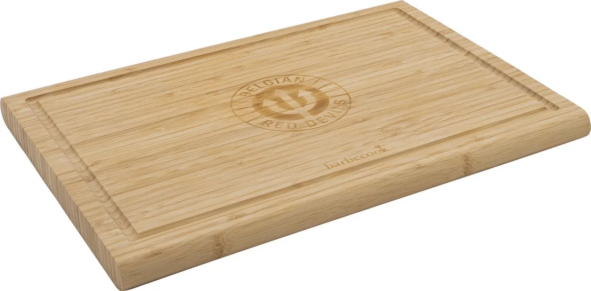 Snijplank - Met sapgeul - Belgian Red Devils - bamboe - 40x28x2.5cm van Barbecook in Houtkleur – productfoto