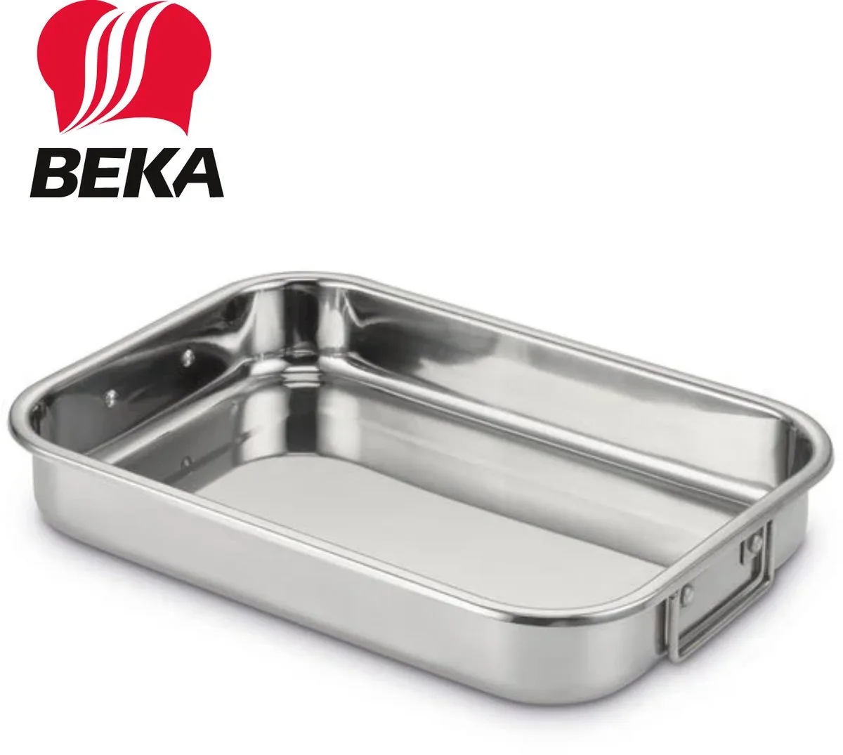 Braadslede ovenschaal - rechthoekig 41.5 x 31.5 x 7.2 cm de Beka en Rvs – photo produit