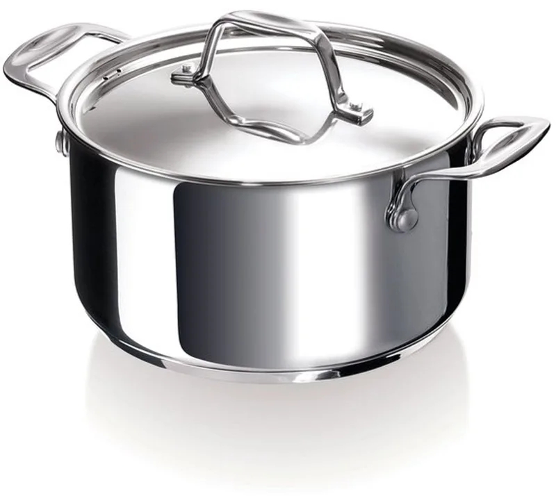 Chef kookpot Ø20 cm - met Deksel - 3.3 liter - RVS - PFAS-vrij - Geschikt voor inductie, oven en vaatwasser von Beka in Chrom – Produktfoto