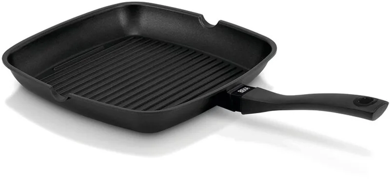 energy grillpan - 28 x28 cm - Keramische antikleeflaag - PFAS-vrij - Gerecycleerd aluminium - Geschikt voor inductie de Beka en Noir – photo produit