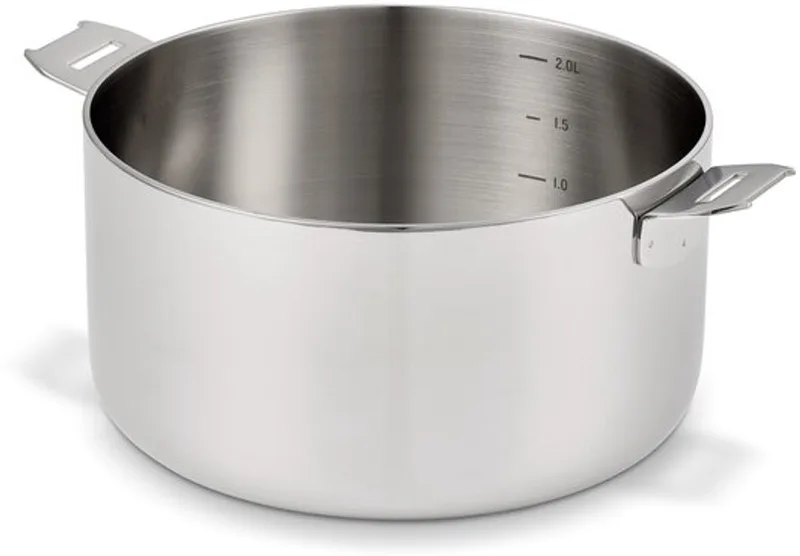 Evolution steelpan/kookpot - Ø 14 cm – 1,1L – RVS – Zonder Greep – Geschikt voor inductie & vaatwas van Beka in Chroom – productfoto