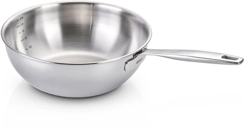 Maestro Conische Sauspan - Ø 24 cm - Steelpan - 3 L - RSV - PFAS-vrij - Volumeaanduiding - Geschikt voor inductie & vaatwas de Beka en Chrome – photo produit
