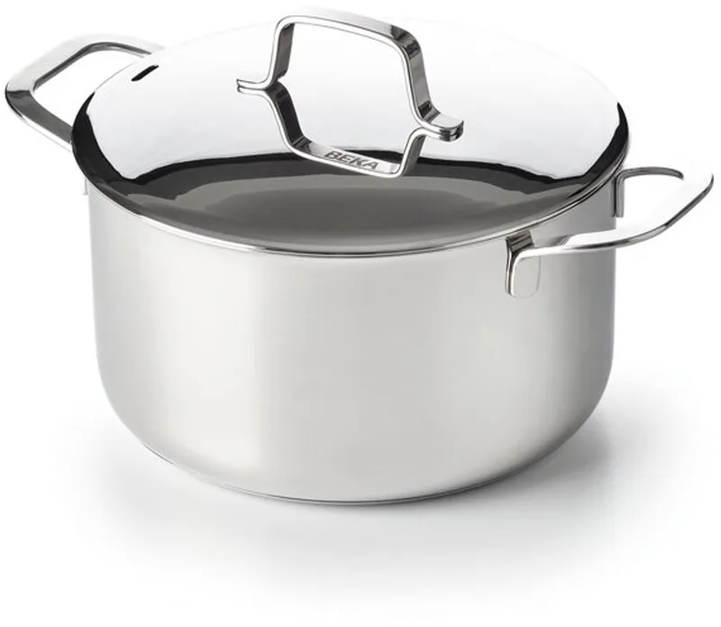 Maestro Kookpot – Ø 20 cm - Kookpan - Deksel met stoomgleuf - RSV - PFAS-vrij - 3,7 L - Volumeaanduiding - Geschikt voor inductie & vaatwas de Beka en Chrome – photo produit