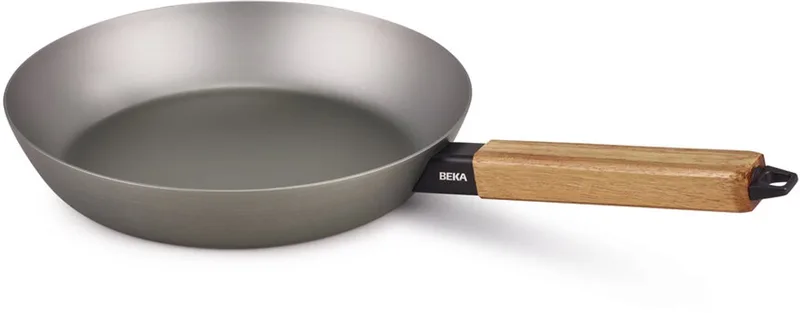 Nomad braadpan/koekenpan - Ø 28 cm - Staal - PFAS-vrij - Houten greep - Geschikt voor inductie & BBQ von Beka in Grau – Produktfoto